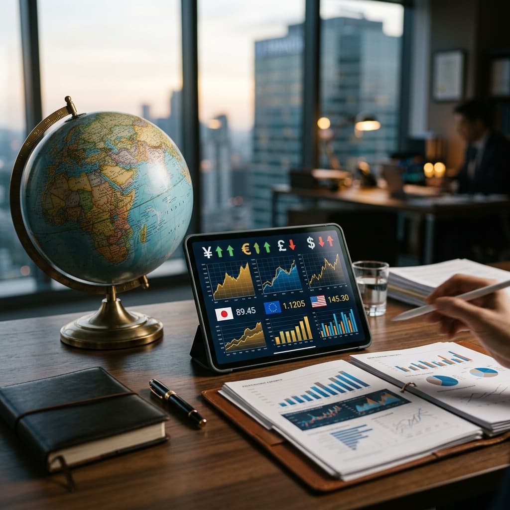 International taxation and global finance concept